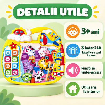 Detalii despre vârstă, baterii și limba funcțiilor pentru Ferma Animalelor LUDIRO