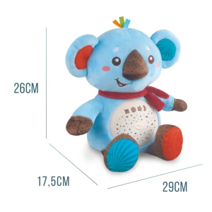 Dimensiunile koalei: 29 cm lățime, 17,5 cm adâncime și 26 cm înălțime.