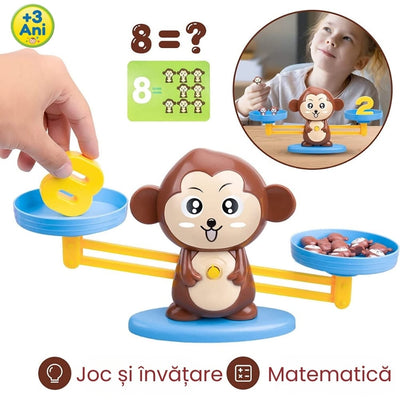 Jucarie Educativa Matematica, Balanta Maimuta, Invatare prin Joc, + 3 Ani - LUDIRO