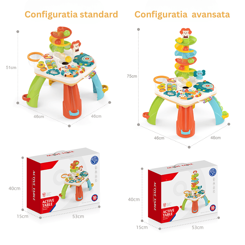 Dimensiunile configurațiilor măsuței și ale ambalajului