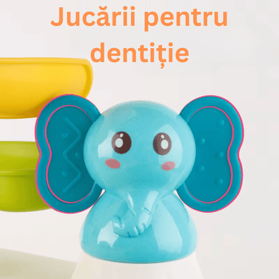 Detaliu al accesoriului texturat de pe măsuța de activități