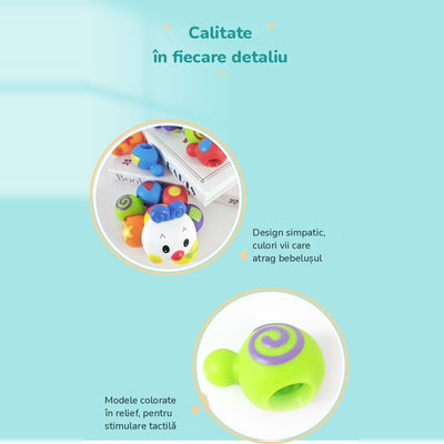 Omida LUDIRO de aproape și un segment verde cu spirală în relief, cu textul Calitate în fiecare detaliu
