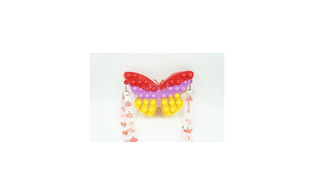 Jucarie Mini Geanta Pop It - Fluturas, Trei culori - LUDIRO