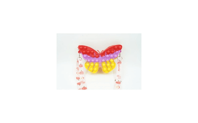 Jucarie Mini Geanta Pop It - Fluturas, Trei culori - LUDIRO
