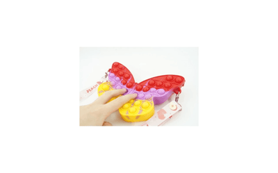 Jucarie Mini Geanta Pop It - Fluturas, Trei culori - LUDIRO