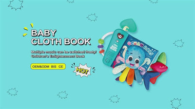 Carte Muzicala Interactiva LUDIRO, Prietenii din Ocean cu Cozi 3D, Lumini Interactive, Pentru Bebelusi +6 Luni