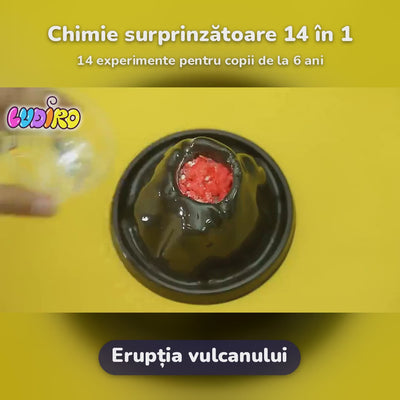 Video cu experimentele din kitul de chimie LUDIRO, de la erupția vulcanului la viermele de mătase