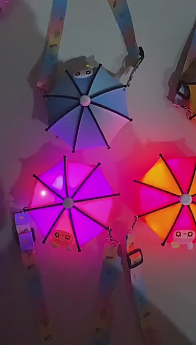 Geantă Pop‑It NOW cu LED LUDIRO, Multicolora Antistres, Printesa