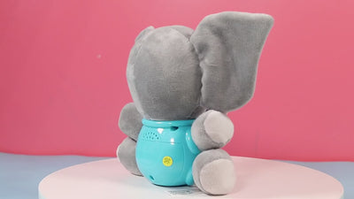 Elefant de Pluș Muzical cu Sunete și Lumini – 0-36 luni