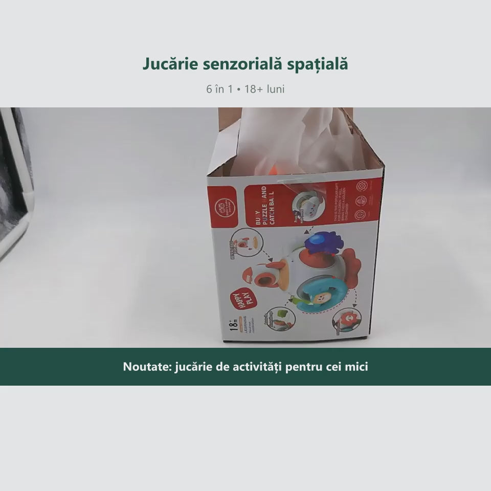 Încărcați videoclipul: Prezentare video în limba română a jucăriei senzoriale spațiale 6 în 1 LUDIRO, pentru copii de la 18 luni