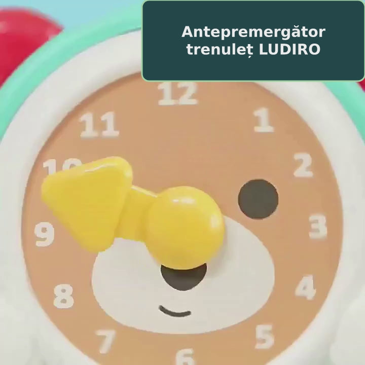 Încărcați videoclipul: Antepremergător trenuleț LUDIRO: demonstrație cu texte în limba română; produsul listat este turcoaz, iar unele secvențe prezintă varianta roz.