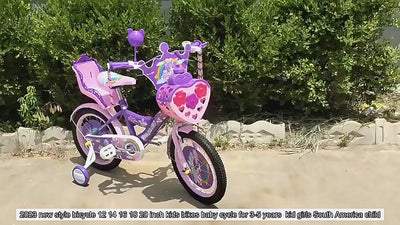 Bicicleta Fete 16 Inch Printesa – Roz, cu Scaun Papusa Inclus | 4–8 Ani
