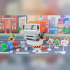 Video cu camionul de gunoi: sortarea deșeurilor, golirea coșului, descărcarea containerului, lumini și sunete