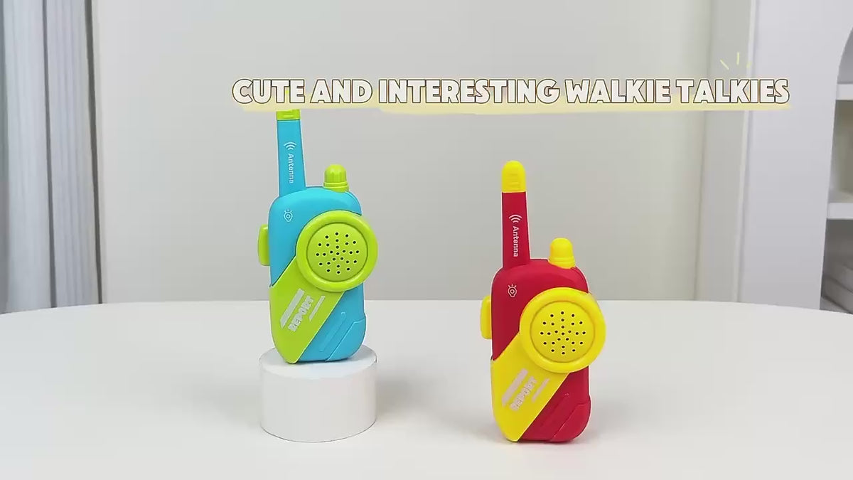 Walkie-Talkie pentru copii, Jucarie Interactiva cu Sunet Clar, Distanta Lunga de Comunicare, Buton de Apel Usor de Utilizat, Semnal Stabil si Design Ergonomic, + 3 Ani, Albastru Verde