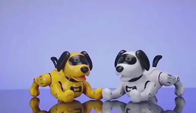 Încărcați videoclipul: Catelus Robot Inteligent care Canta, Danseaza, Povesteste si Ajuta la Dezvoltarea Limbajului si Creativitatii, Cel mai Bun Prieten pentru Educatie si Distractie, + 3 Ani, Galben Negru