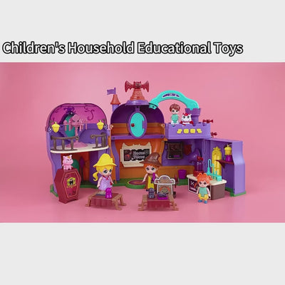 Castel interactiv cu sunete, Ludiro, Academia Vrajitorilor, 3 figurine, 25, 5x16, 5x24, 3cm