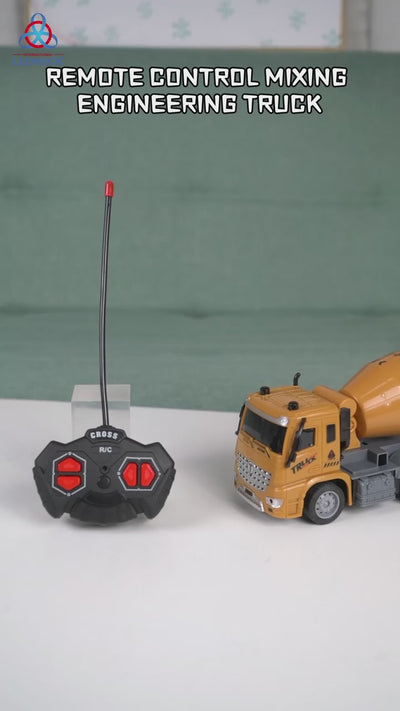 Betoniera cu telecomanda RC LUDIRO, Camion realist 1:20 cu Rezervor Rotativ 360°, Sunete, Lumini si Control Complet, Ideal pentru Copii Pasionati de Constructii