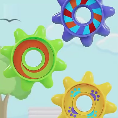 Trenulet Educativ Interactiv, Muzica si Efect de Abur, Dezvolta coordonarea, Creativitatea si Abilitatile Cognitive, Jucarie STEM cu Design Colorat si Piese Detasabile, + 2 Ani