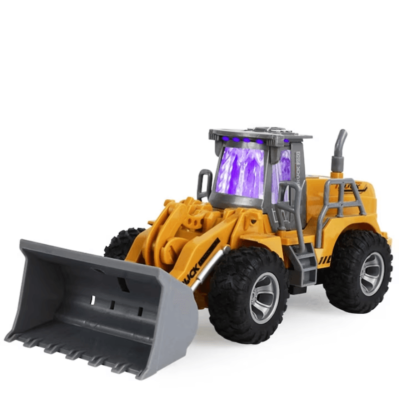 Resigilat - Buldoexcavator cu Telecomanda cu Incarcare Frontala RC, Lumini, Sunete si Cupa Mobila - LUDIRO