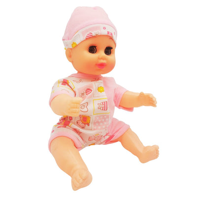 Papusa Bebelus, Cu Muzica, Brate si Picioare Mobile, 28x14x9 Cm, Roz, + 3 Ani - LUDIRO