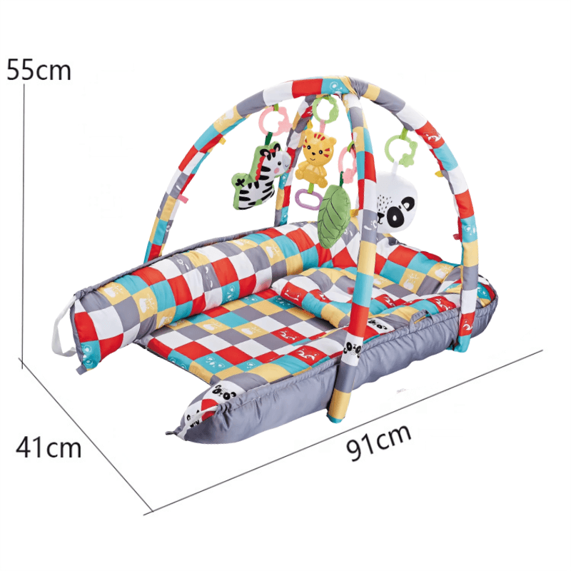 Dimensiunile saltelei de joacă LUDIRO: 91 cm lungime, 41 cm lățime și 55 cm înălțime.