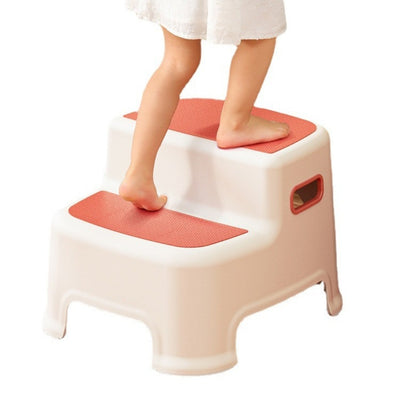Scarita pentru Copii cu 2 Trepte, Roz, Design Antialunecare, Stabilitate Maxima, Usor de Utilizat, Ideala pentru Baie, Bucatarie, Toaleta, Spalat pe Dinti, Acces Mobilier, Perfecta pentru Dezvoltarea Autonomiei Copilului, + 3 Ani - LUDIRO