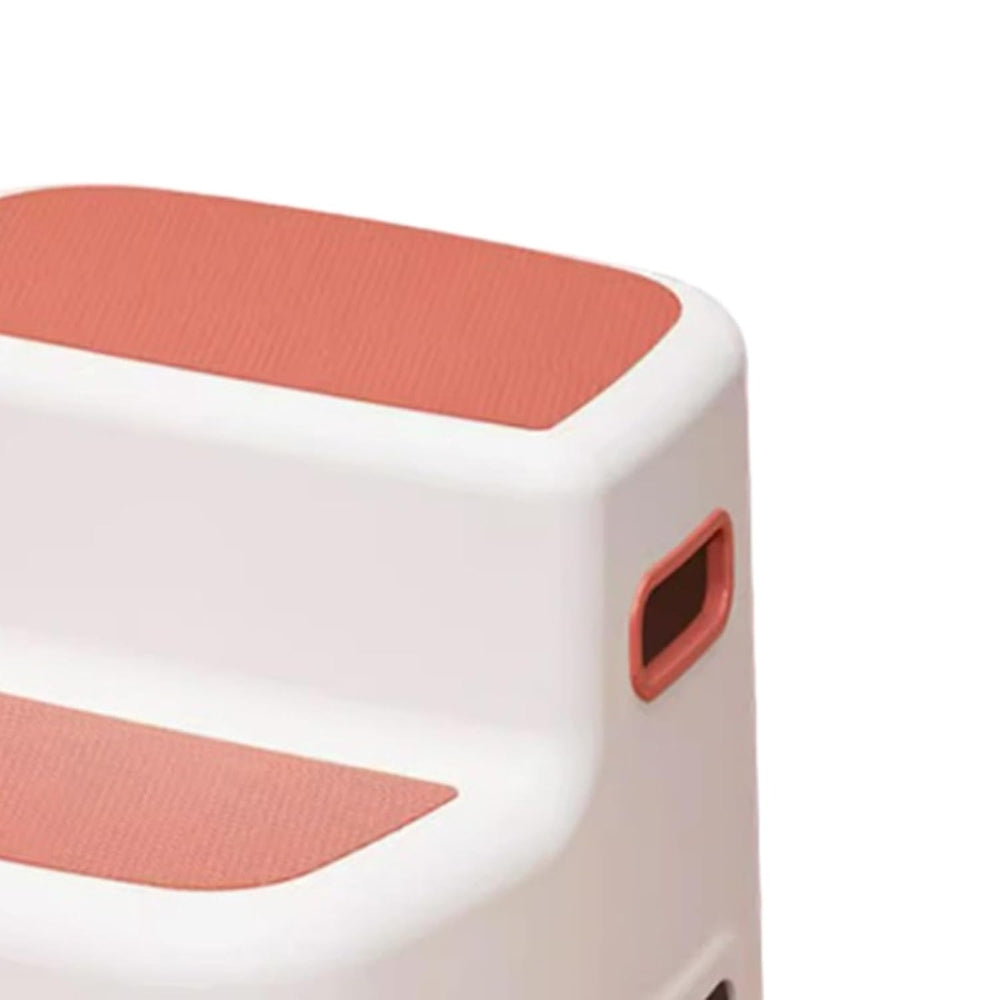 Scarita pentru Copii cu 2 Trepte, Roz, Design Antialunecare, Stabilitate Maxima, Usor de Utilizat, Ideala pentru Baie, Bucatarie, Toaleta, Spalat pe Dinti, Acces Mobilier, Perfecta pentru Dezvoltarea Autonomiei Copilului, + 3 Ani - LUDIRO