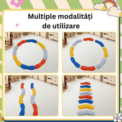 Patru exemple de configurare a segmentelor pentru trasee de echilibru variate.
