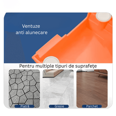 Partea inferioară a segmentelor și ventuzele pentru stabilizarea traseului de echilibru.
