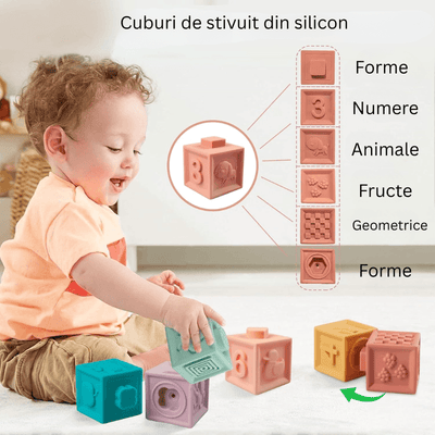 Cuburi texturate pentru explorare și potrivire în timpul jocului