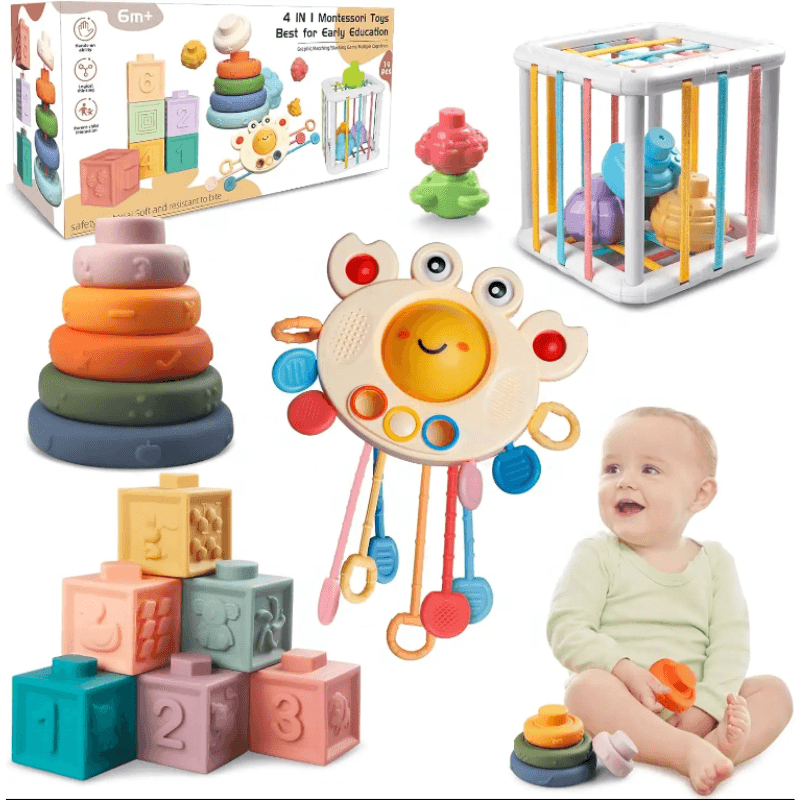 Setul Montessori LUDIRO cu ambalaj și componente colorate