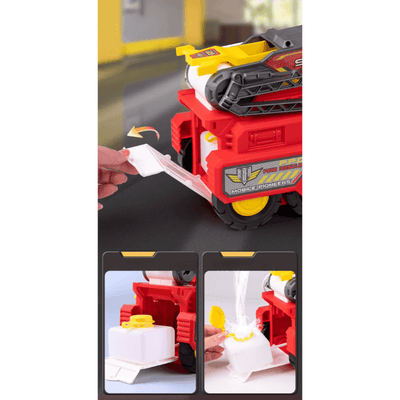 Camion de Pompieri Multifuncțional cu 3 Mașinuțe, Jucărie STEM Interactivă și Educativă LUDIRO - LUDIRO