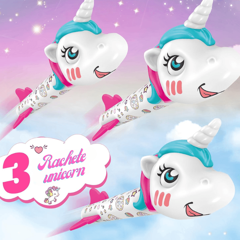 Cele trei jucării Unicorn din spumă ale setului