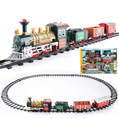 LUDIRO – Trenuleț electric cu locomotivă, trei vagoane și circuit oval
