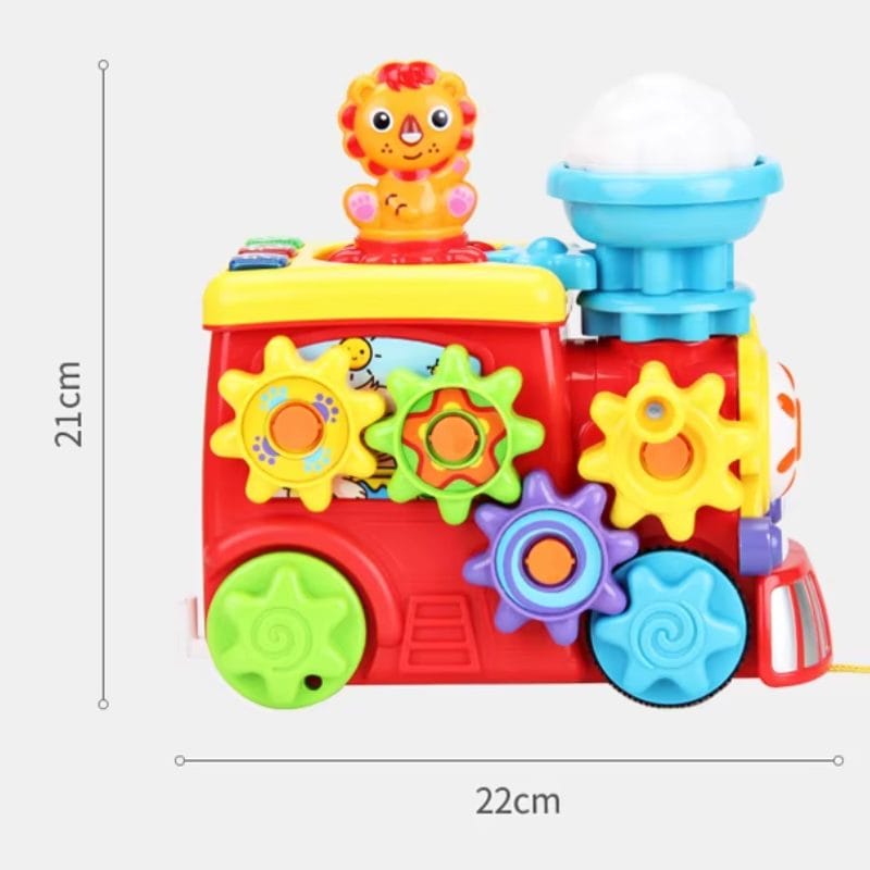 Dimensiunile locomotivei: 22 cm lungime și 21 cm înălțime